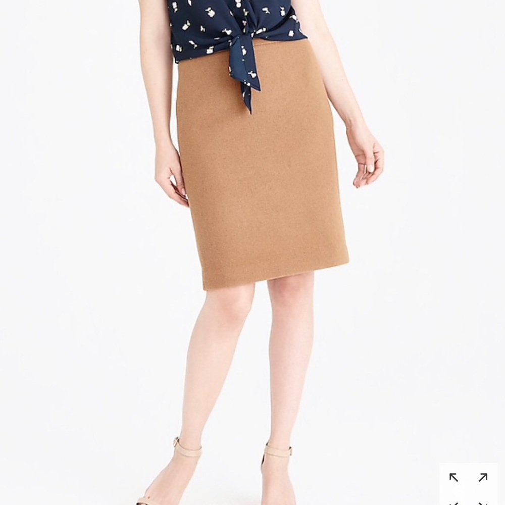 Petite pencil skirt in double-serge wool